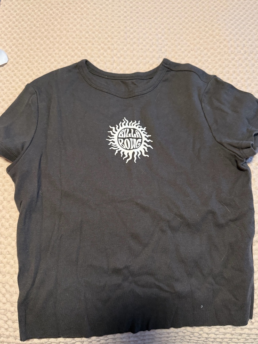 Billabong Black Tee with White Sun Logo